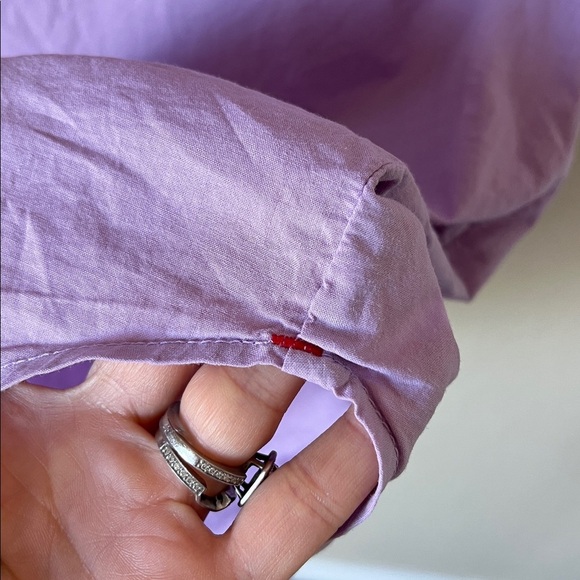 Xirena light purple Channing ruched rolled sleeve blouse - Picture 7 of 12